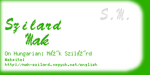 szilard mak business card